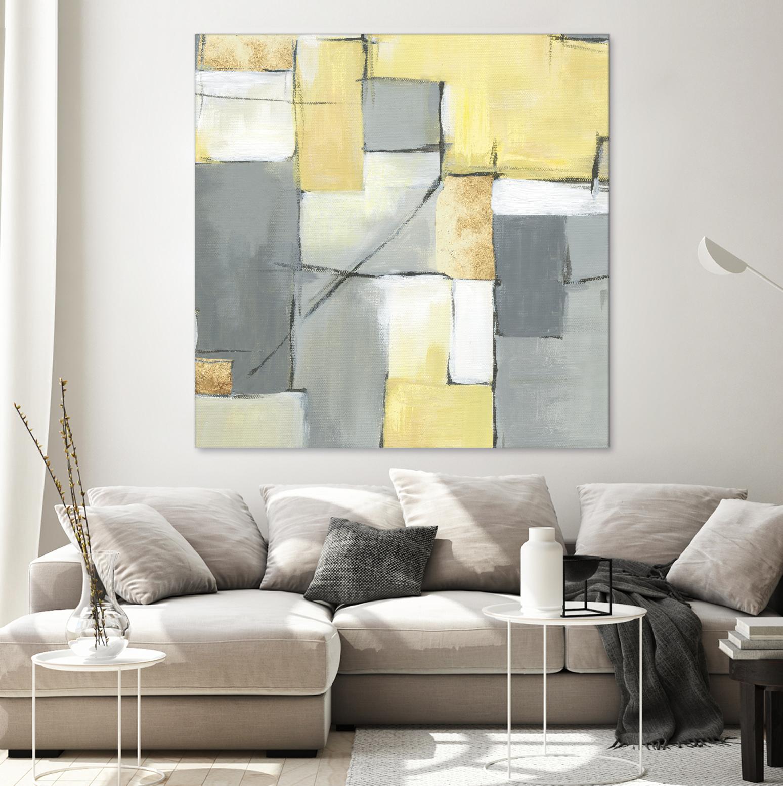Golden Abstract by Eva Watts on GIANT ART - yellow abstract