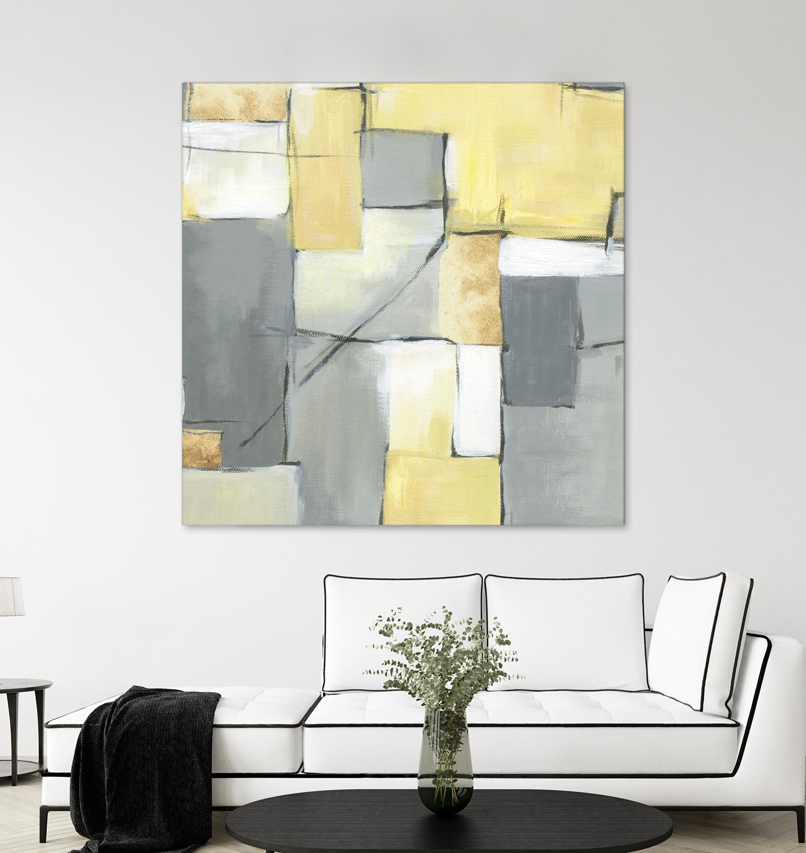 Golden Abstract by Eva Watts on GIANT ART - yellow abstract