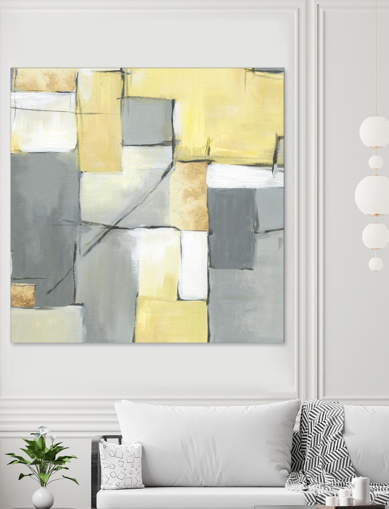 Golden Abstract by Eva Watts on GIANT ART - yellow abstract