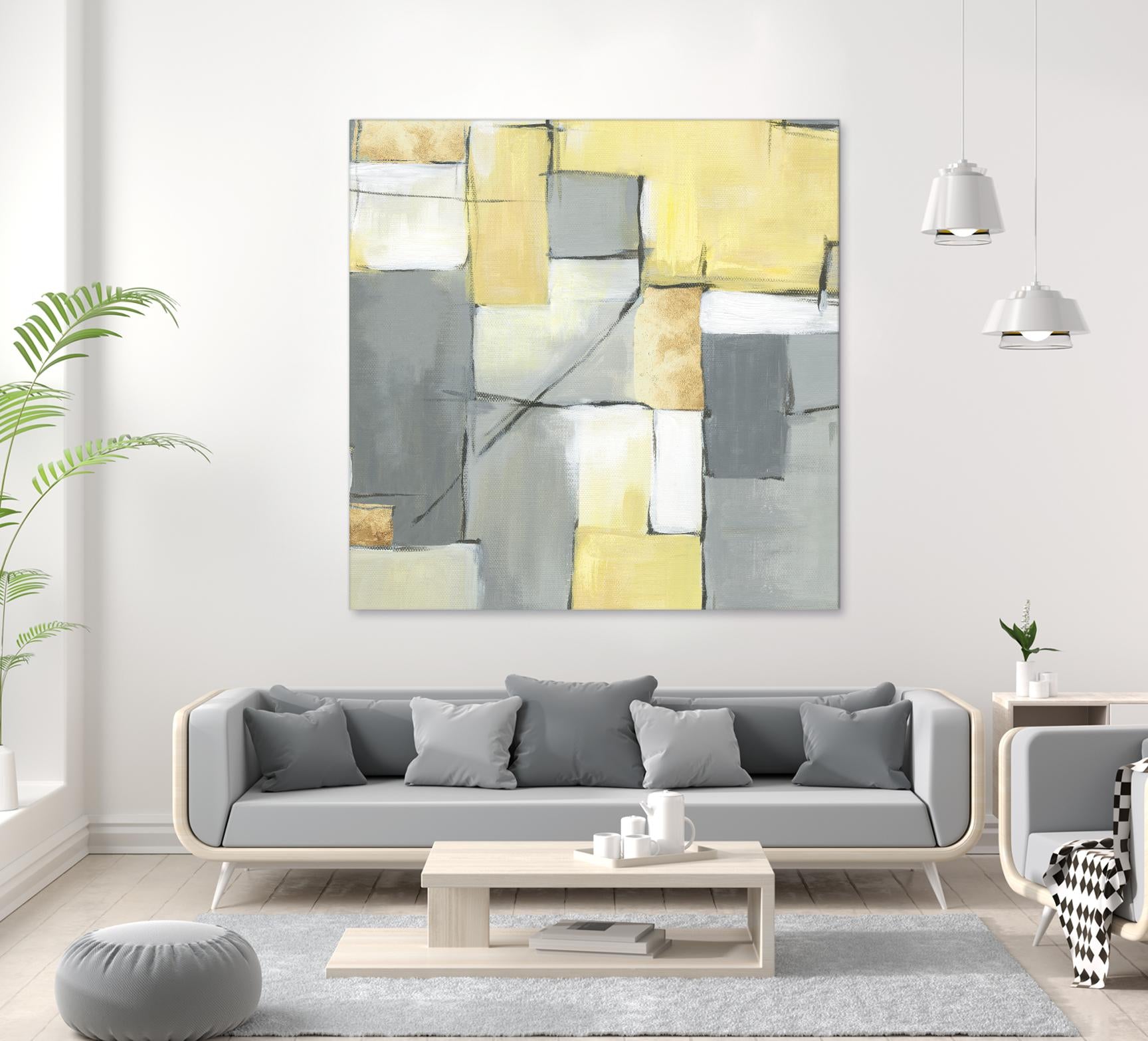 Golden Abstract by Eva Watts on GIANT ART - yellow abstract