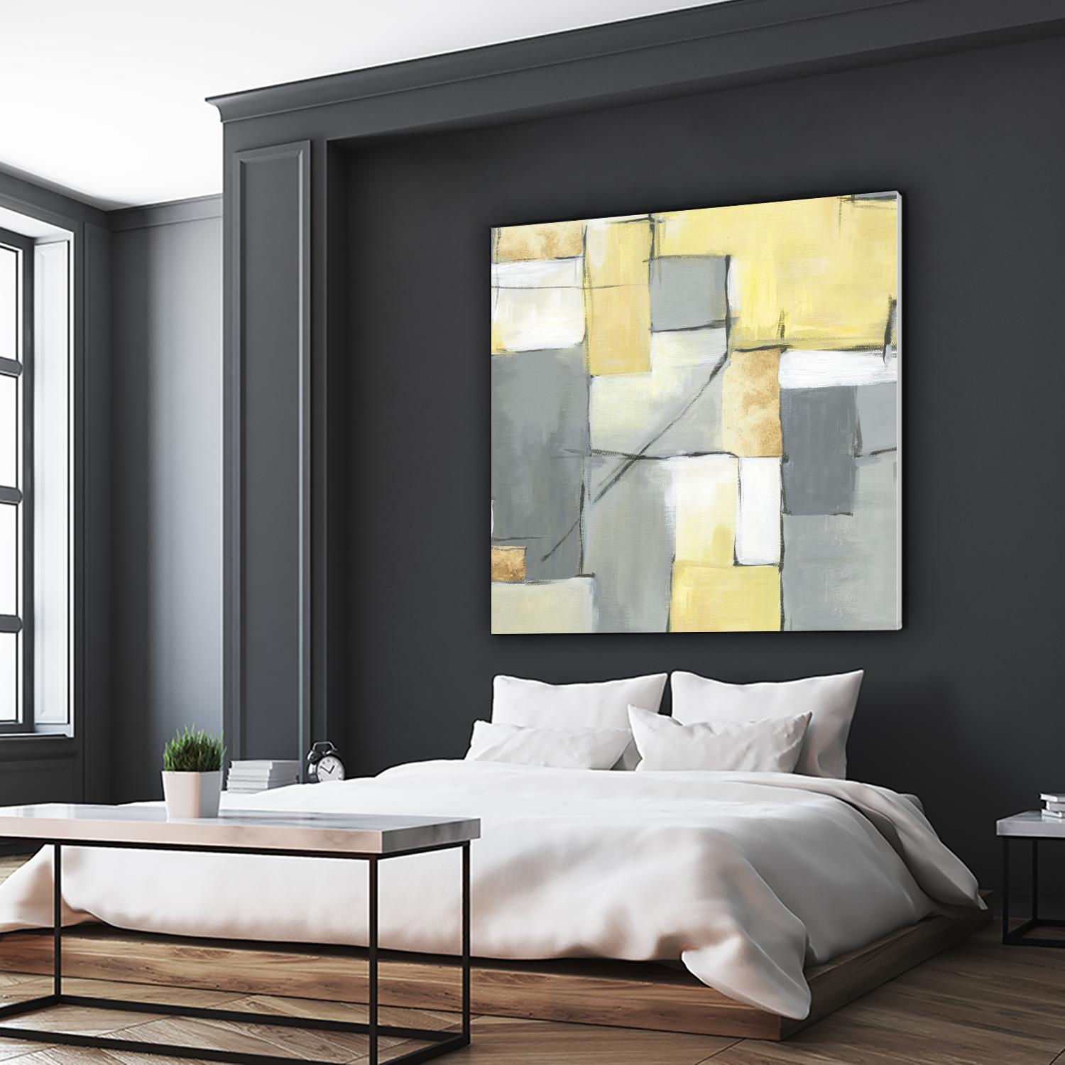 Golden Abstract by Eva Watts on GIANT ART - yellow abstract