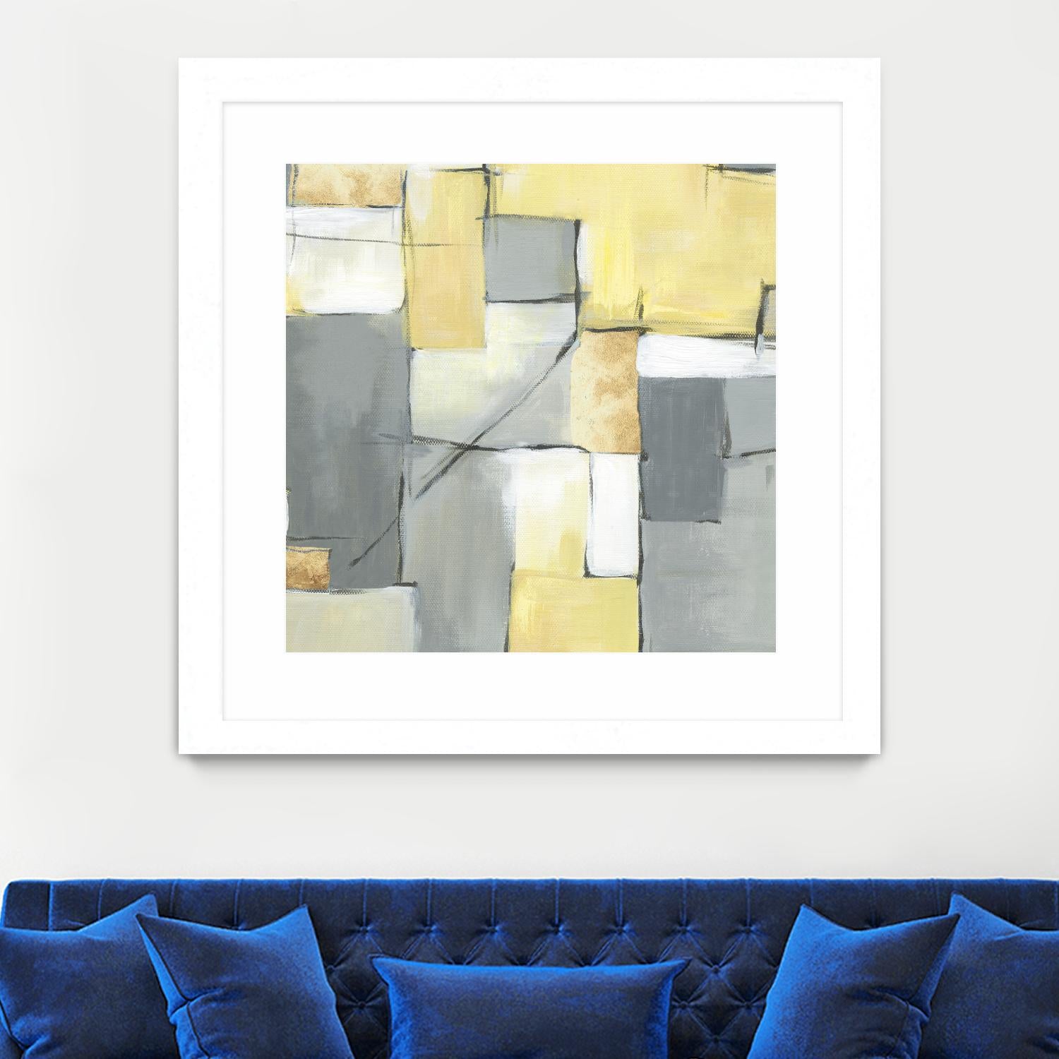 Golden Abstract by Eva Watts on GIANT ART - yellow abstract