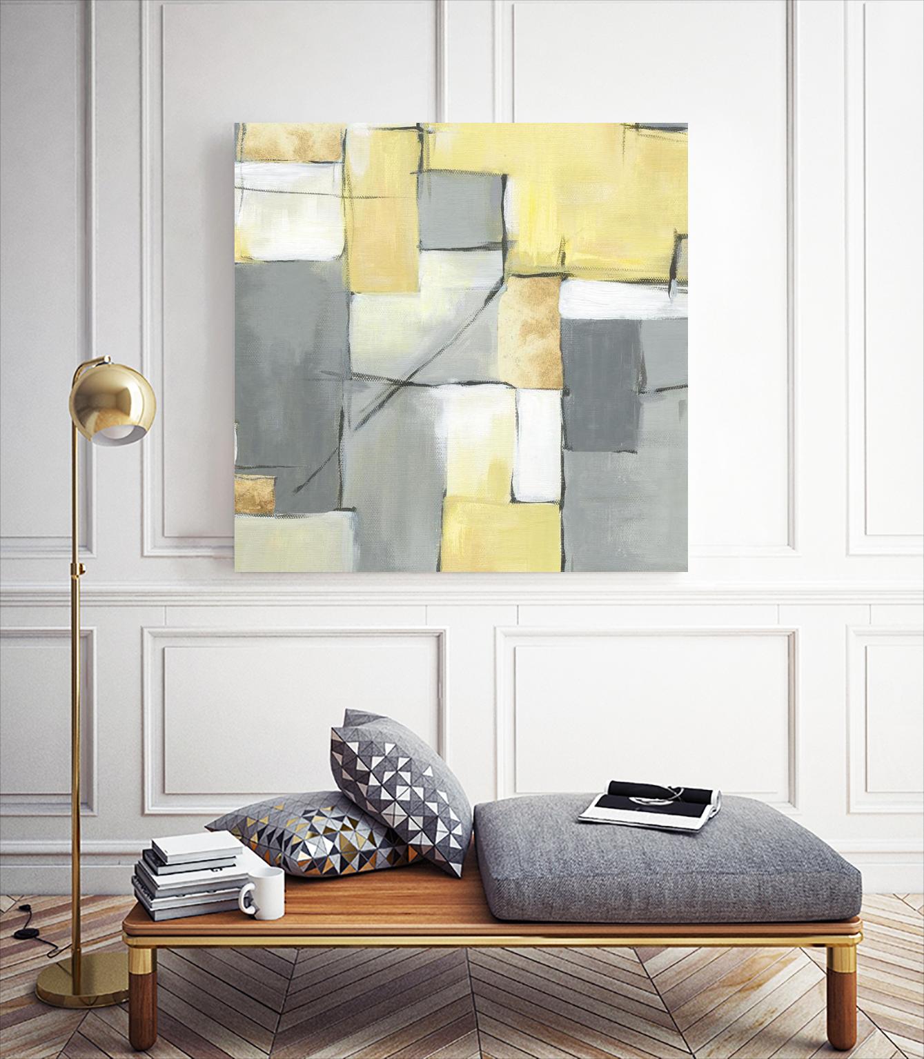 Golden Abstract by Eva Watts on GIANT ART - yellow abstract