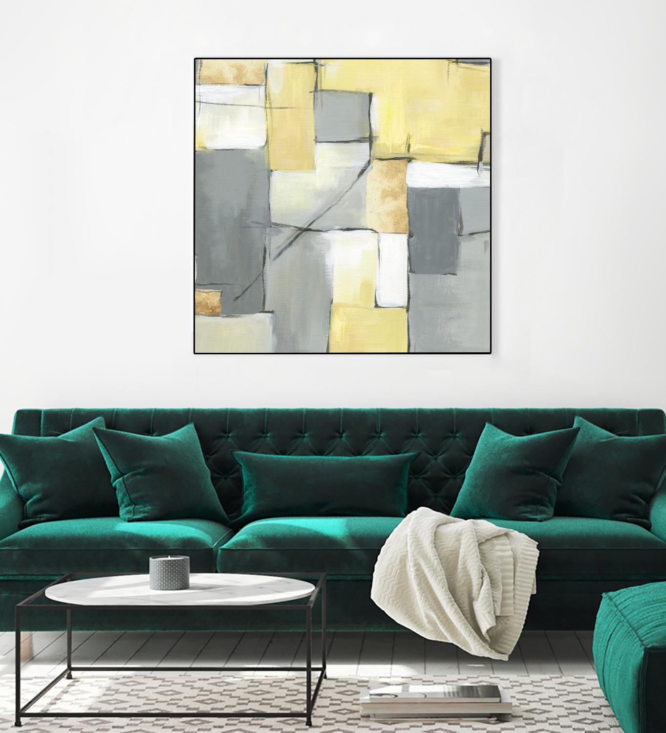 Golden Abstract by Eva Watts on GIANT ART - yellow abstract