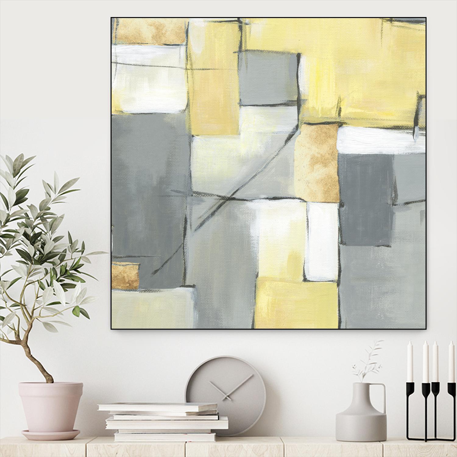 Golden Abstract by Eva Watts on GIANT ART - yellow abstract