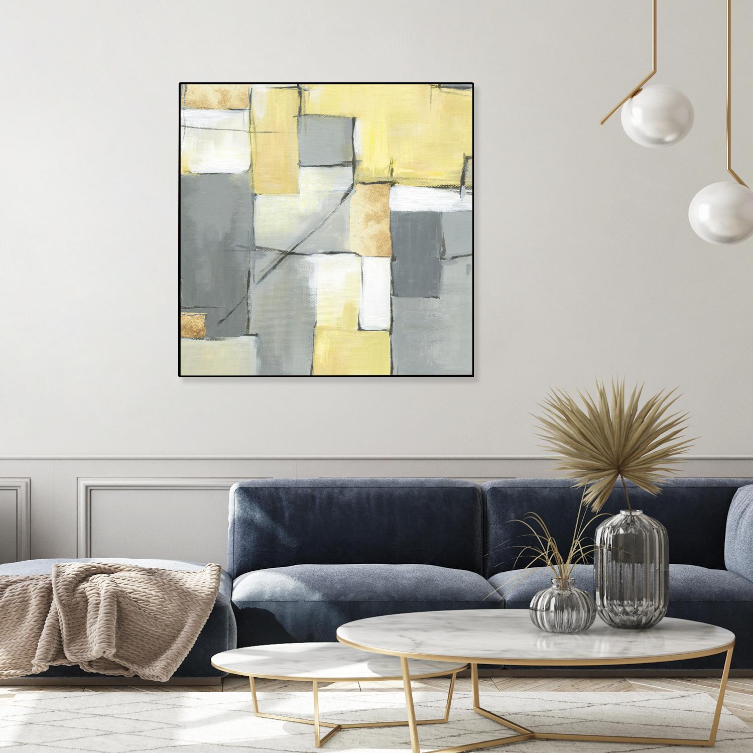 Golden Abstract by Eva Watts on GIANT ART - yellow abstract