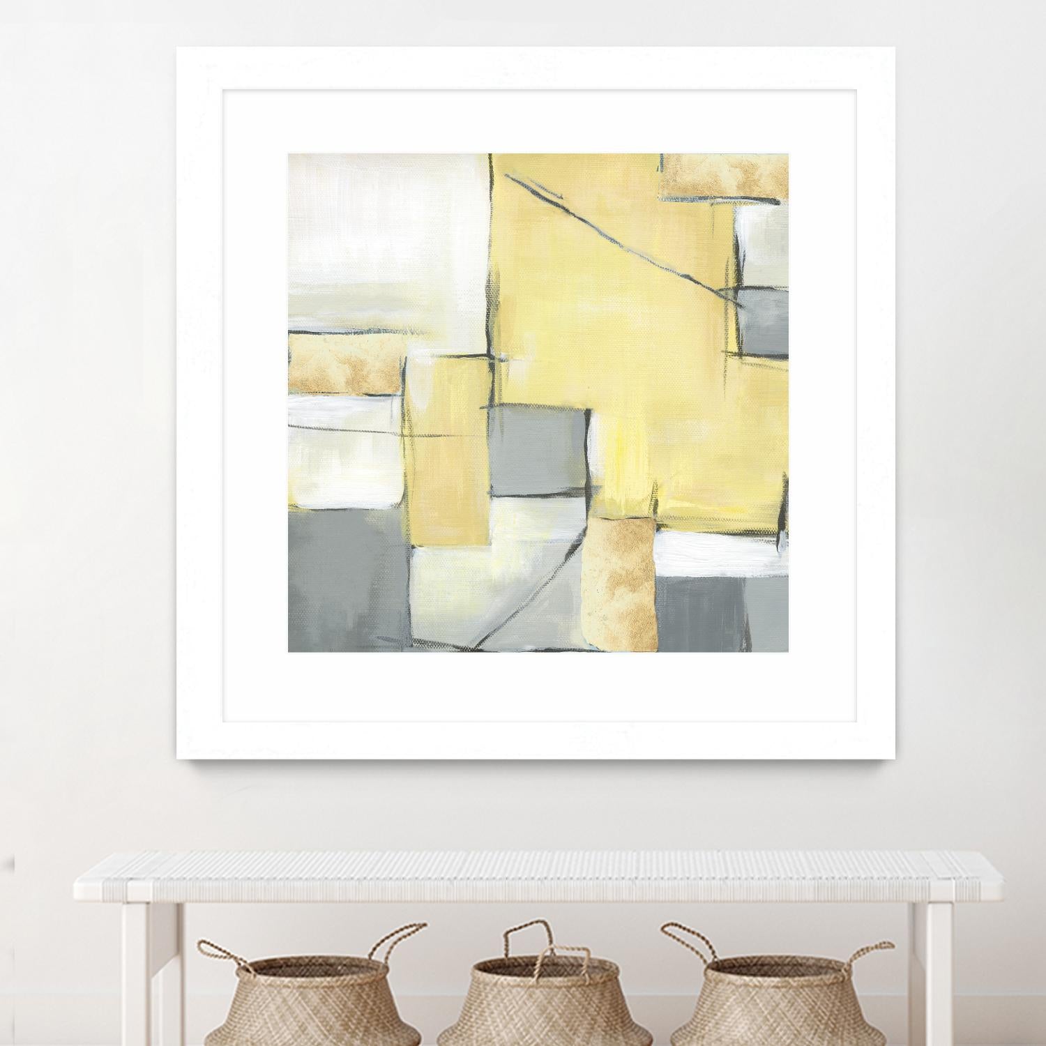 Golden Abstract II by Eva Watts on GIANT ART - white abstract
