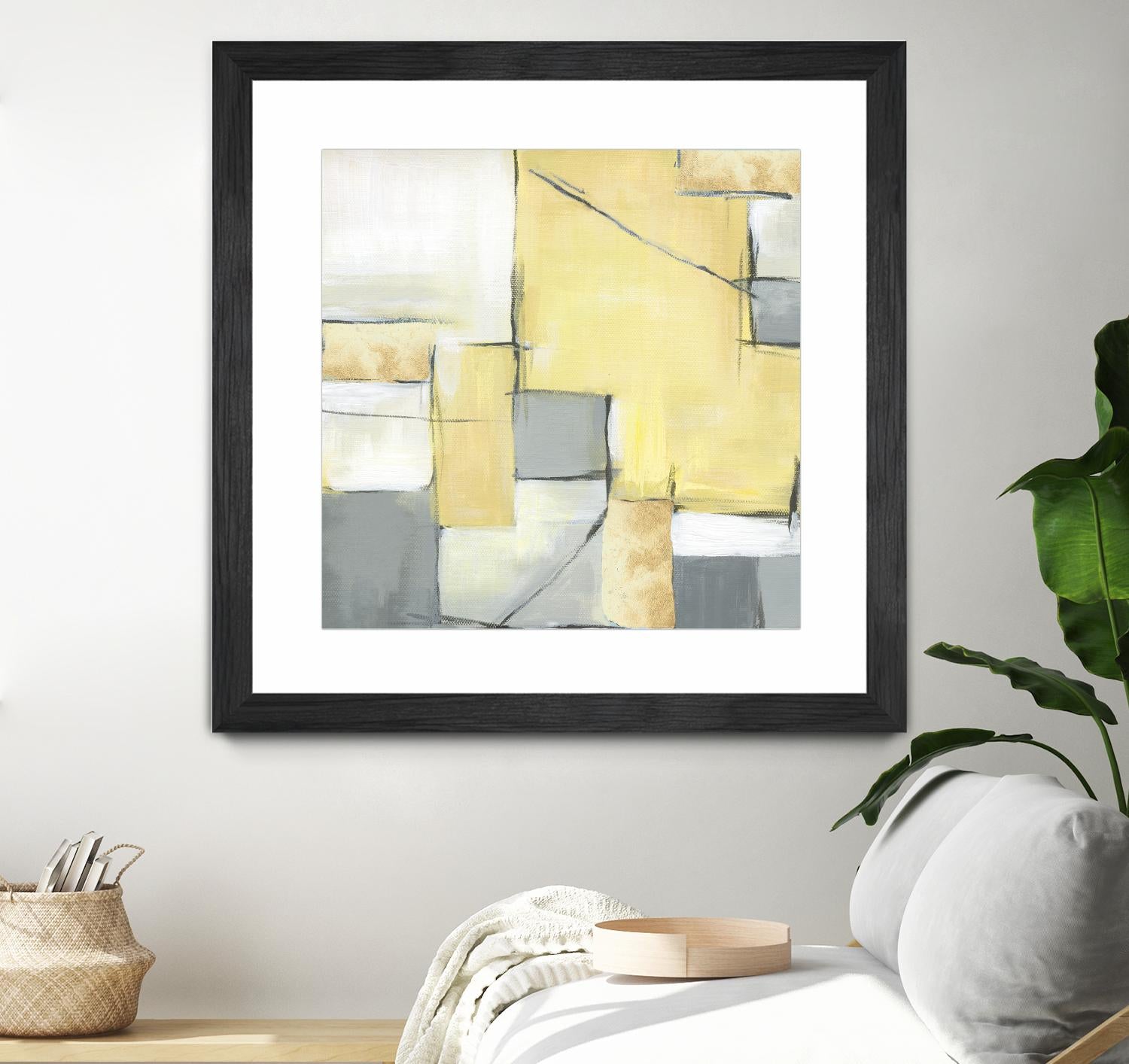 Golden Abstract II by Eva Watts on GIANT ART - white abstract