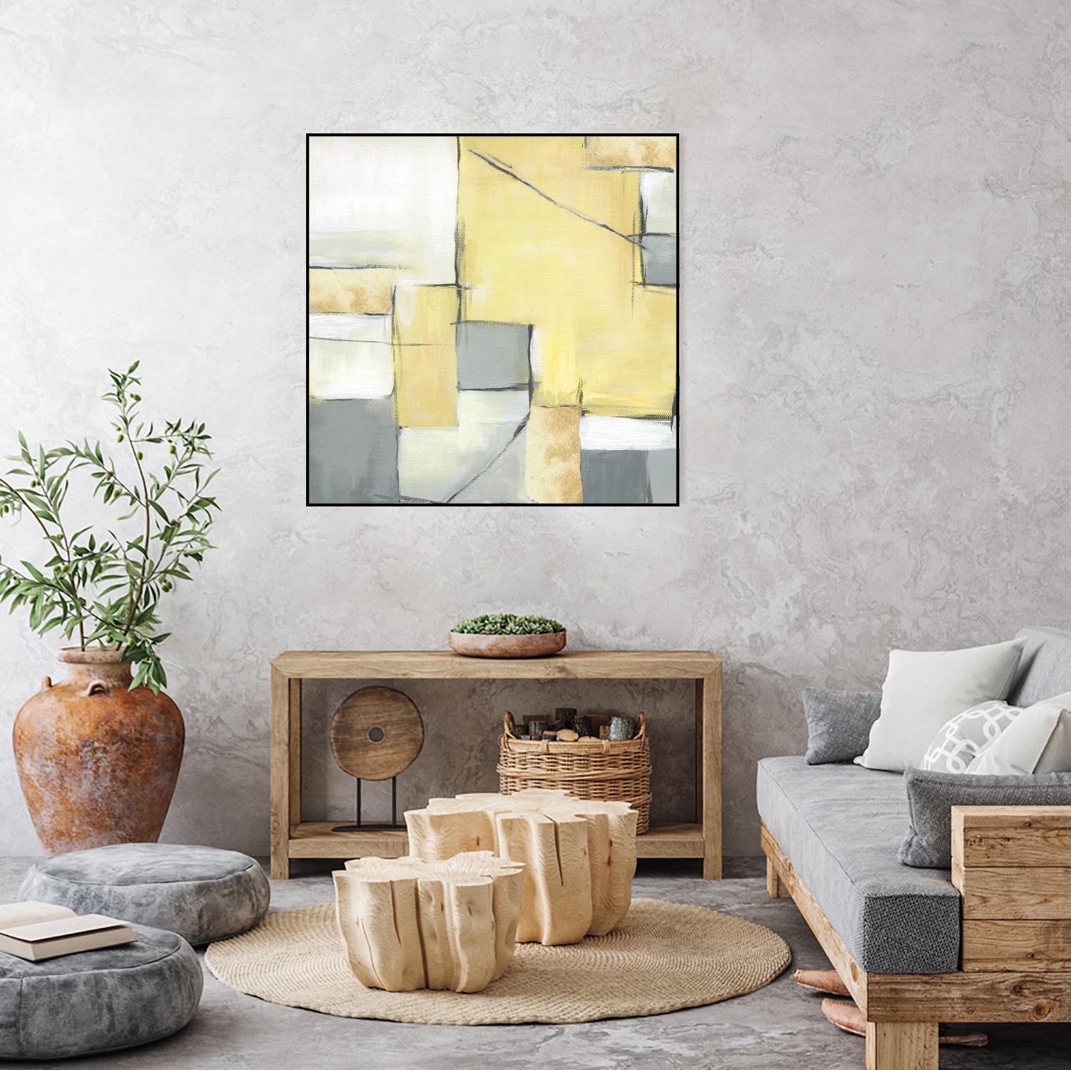 Golden Abstract II by Eva Watts on GIANT ART - white abstract