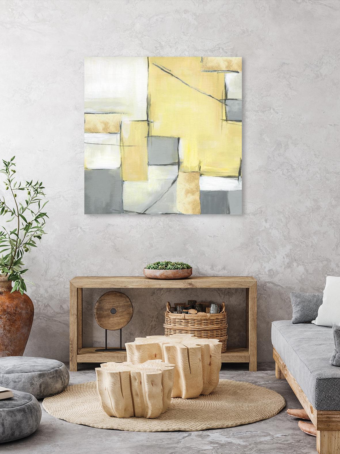 Golden Abstract II by Eva Watts on GIANT ART - white abstract