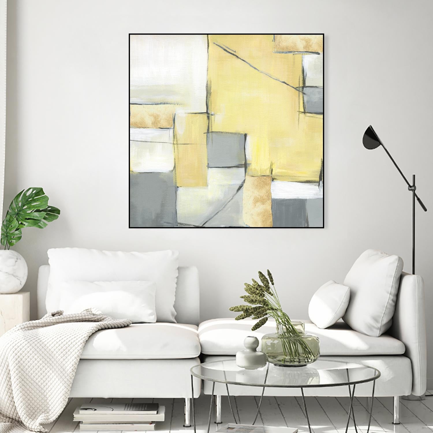 Golden Abstract II by Eva Watts on GIANT ART - white abstract