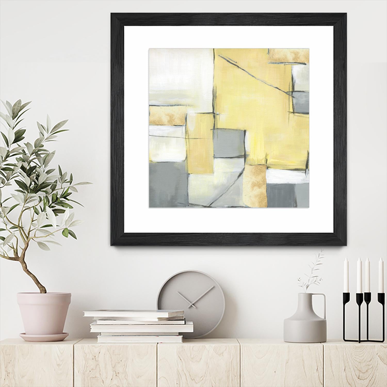 Golden Abstract II by Eva Watts on GIANT ART - white abstract