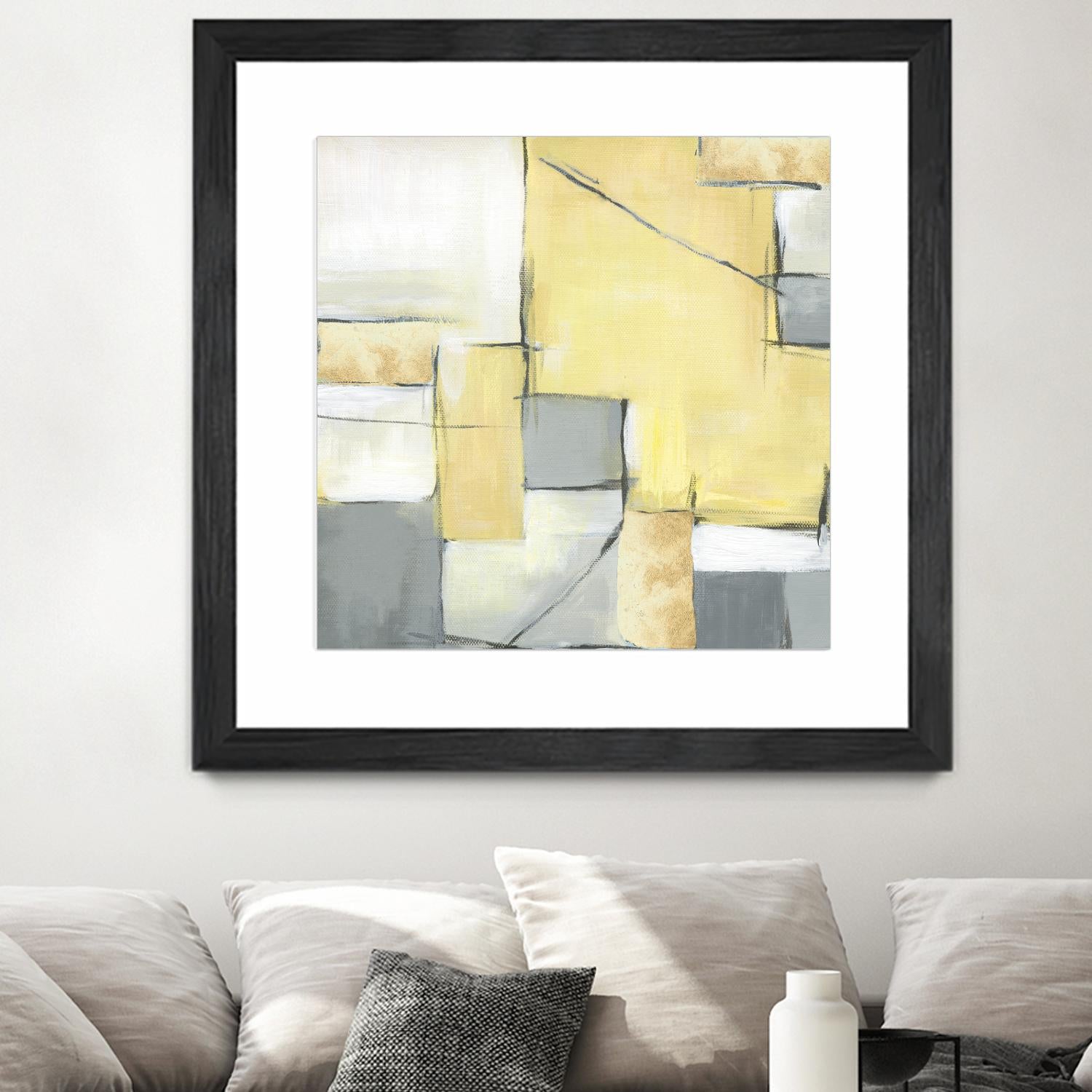 Golden Abstract II by Eva Watts on GIANT ART - white abstract