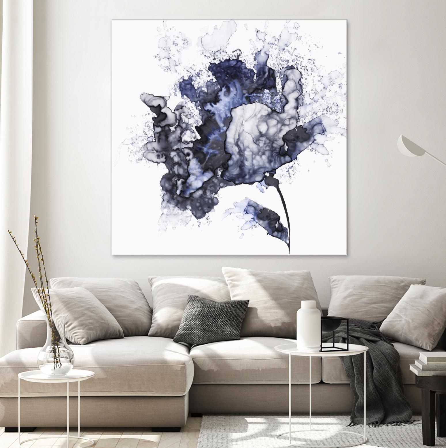 Exploding Leaf by Eva Watts on GIANT ART - white abstract
