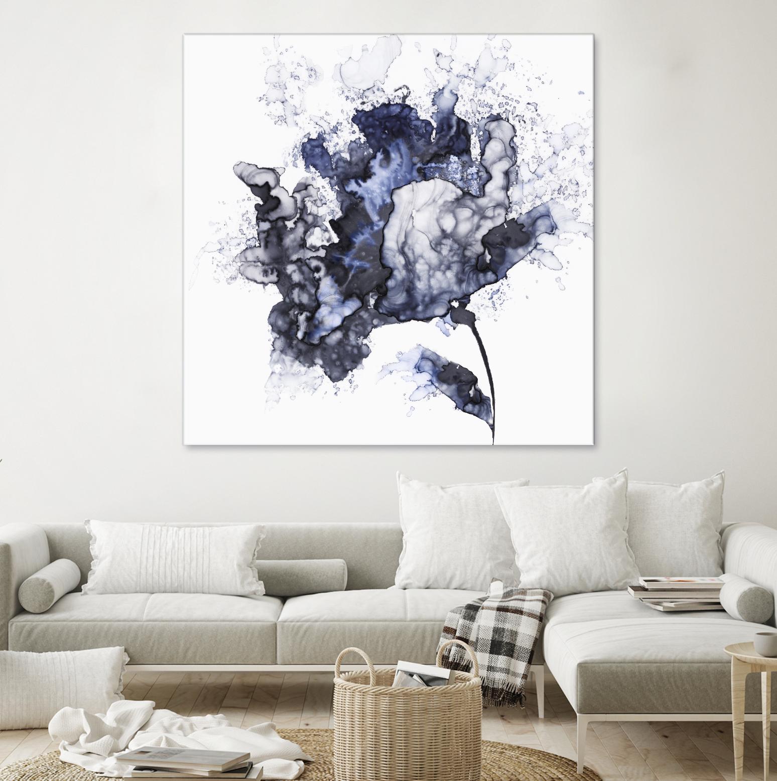 Exploding Leaf by Eva Watts on GIANT ART - white abstract