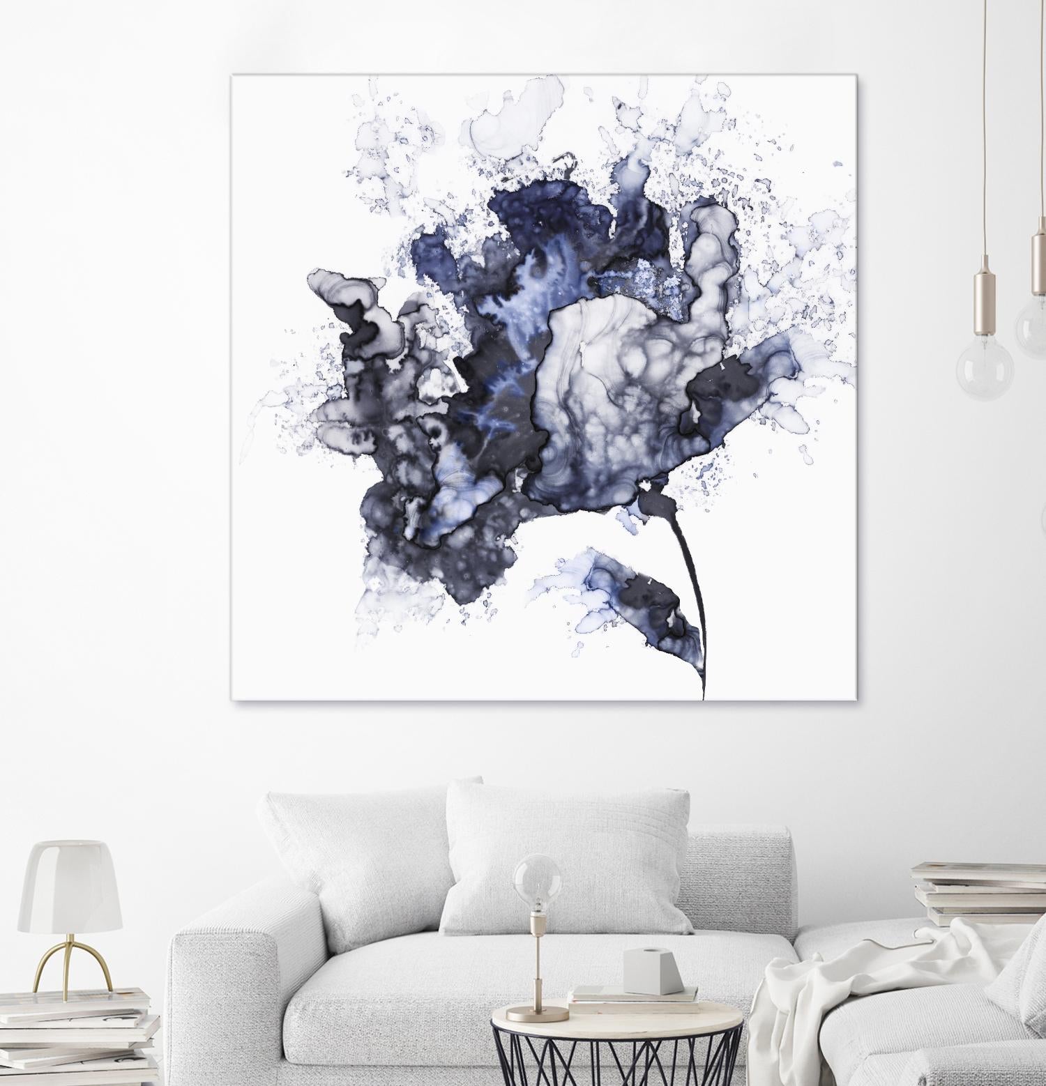 Exploding Leaf by Eva Watts on GIANT ART - white abstract