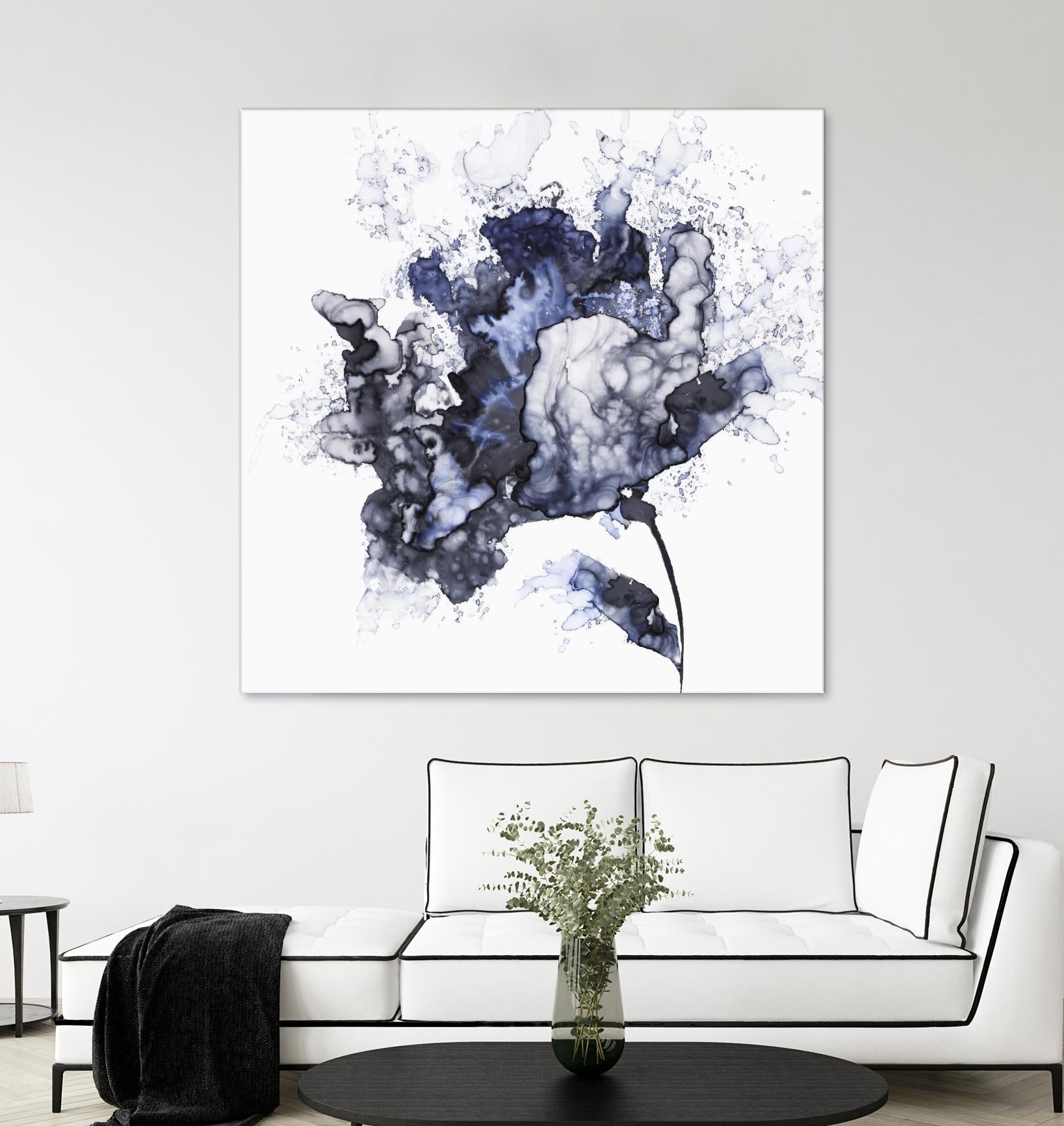 Exploding Leaf by Eva Watts on GIANT ART - white abstract