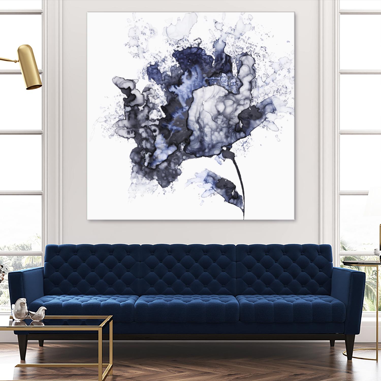 Exploding Leaf by Eva Watts on GIANT ART - white abstract