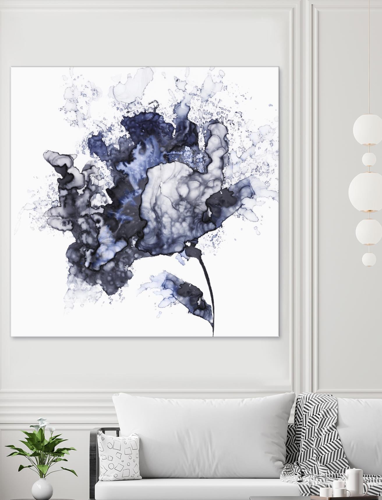Exploding Leaf by Eva Watts on GIANT ART - white abstract
