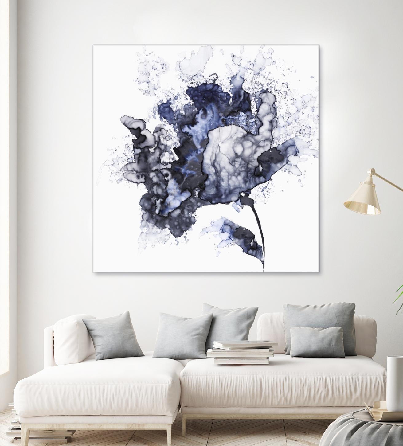 Exploding Leaf by Eva Watts on GIANT ART - white abstract
