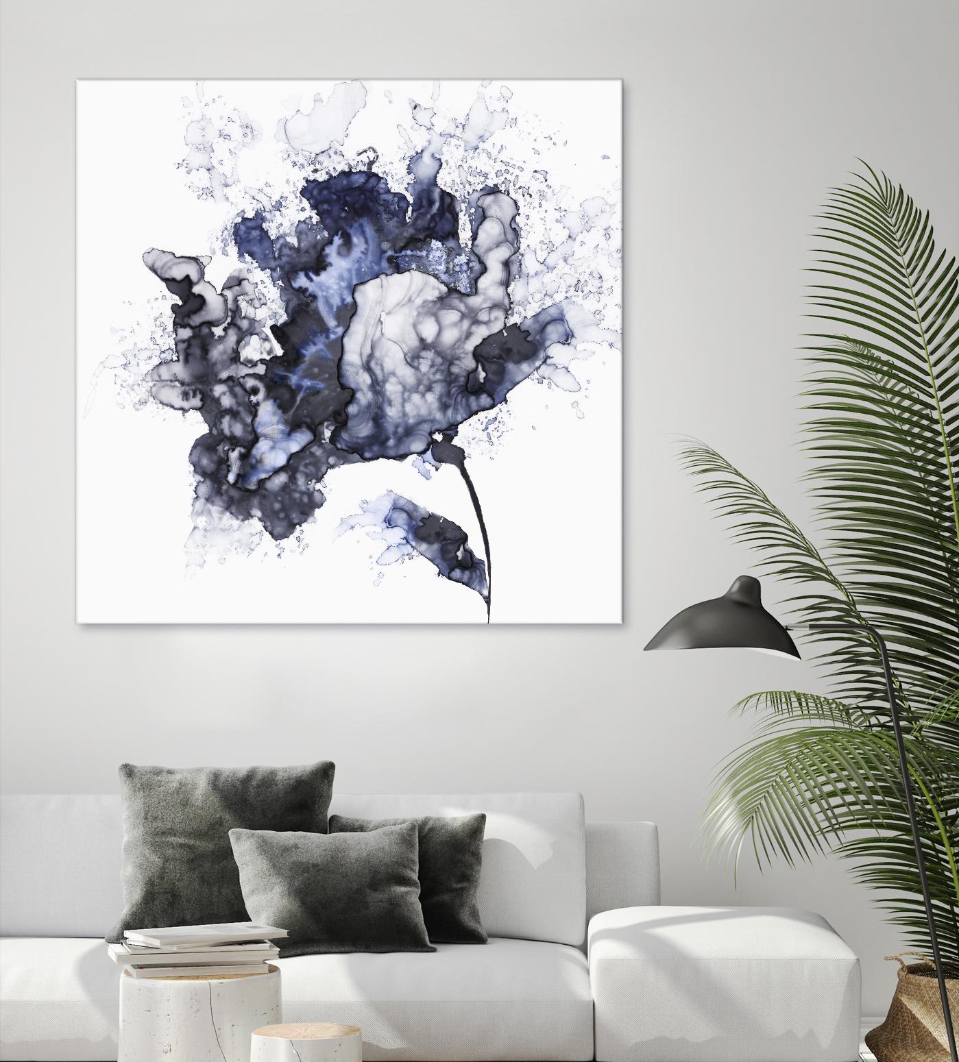 Exploding Leaf by Eva Watts on GIANT ART - white abstract