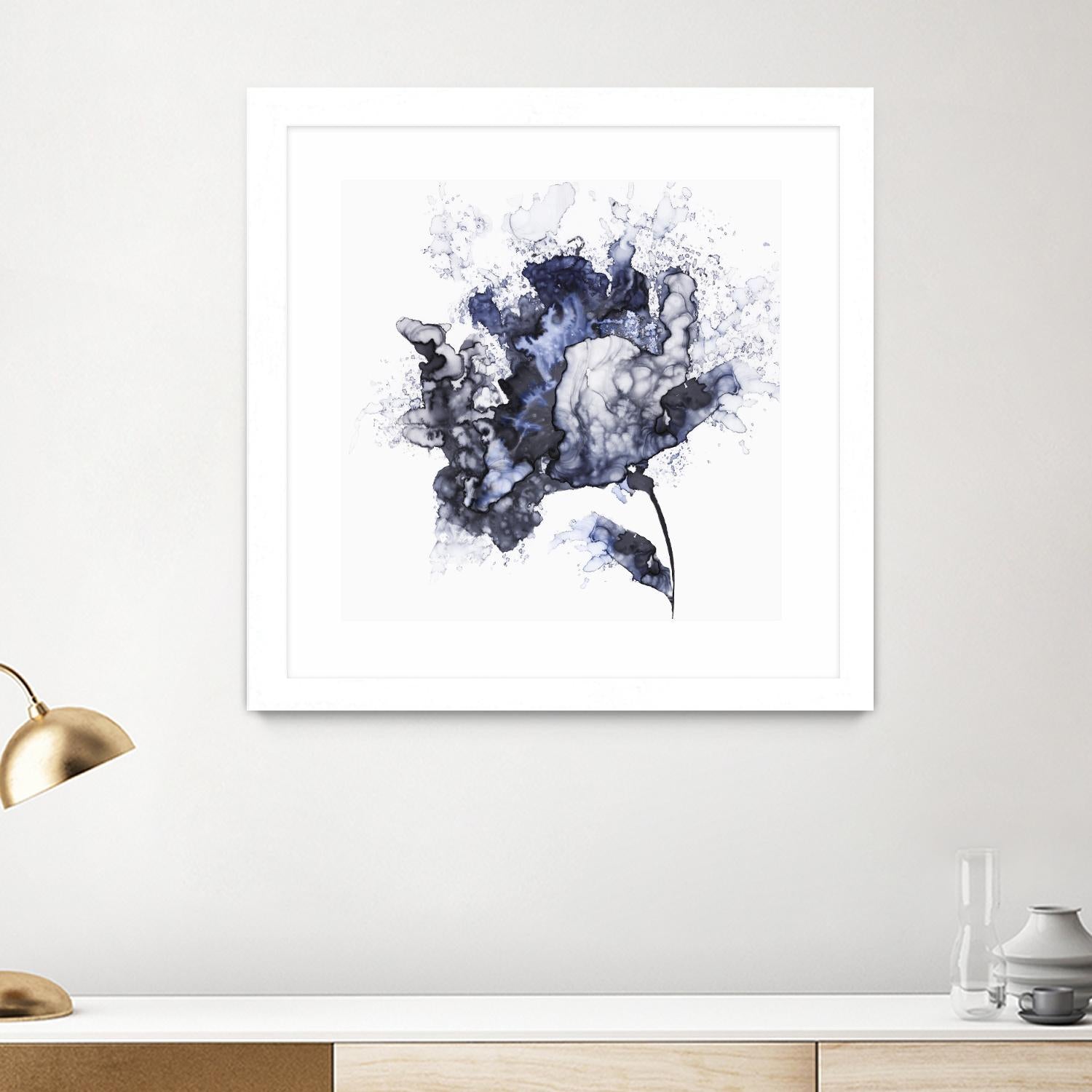 Exploding Leaf by Eva Watts on GIANT ART - white abstract