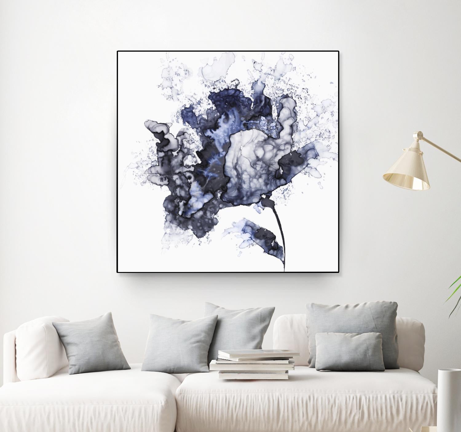Exploding Leaf by Eva Watts on GIANT ART - white abstract