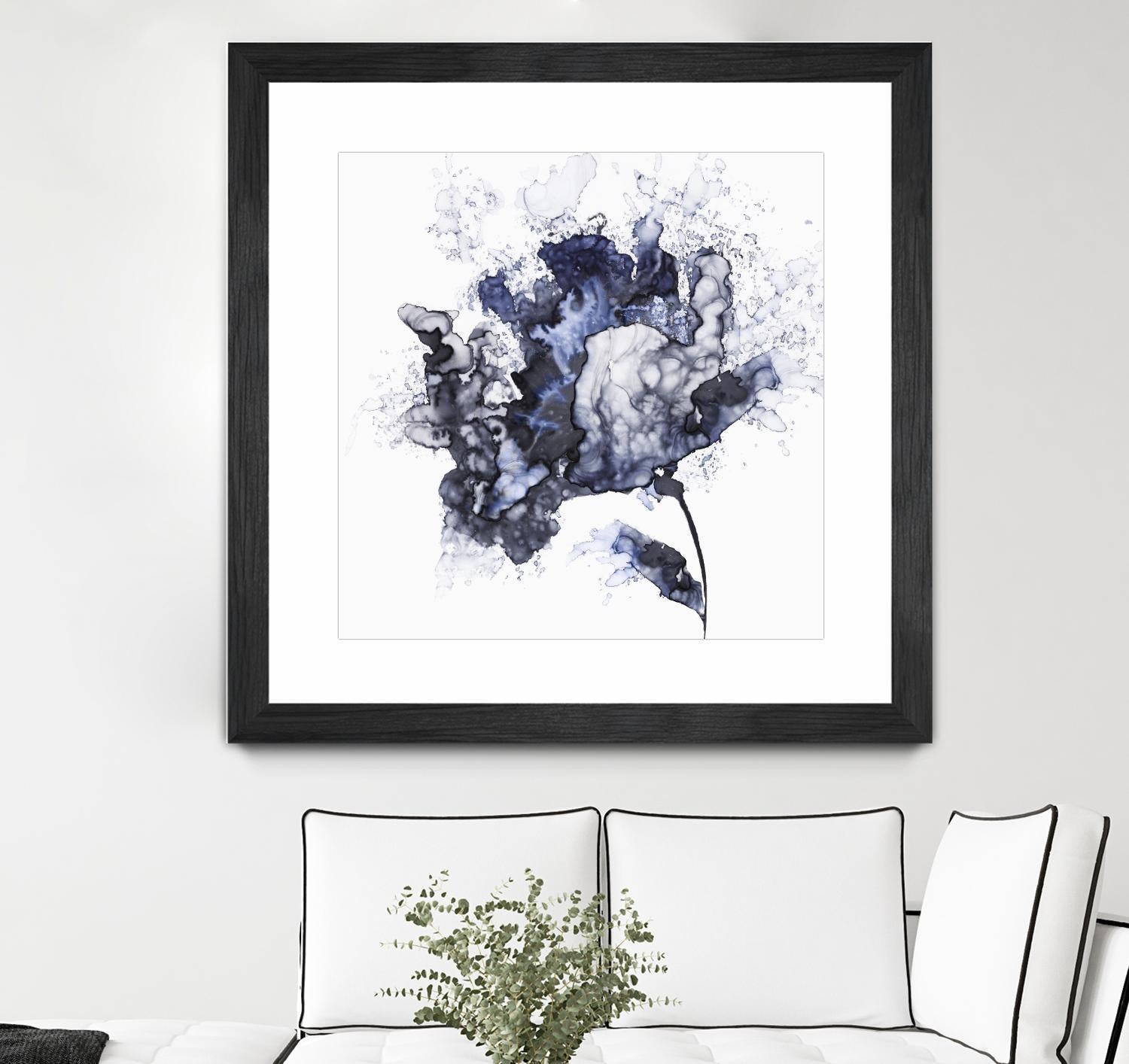 Exploding Leaf by Eva Watts on GIANT ART - white abstract