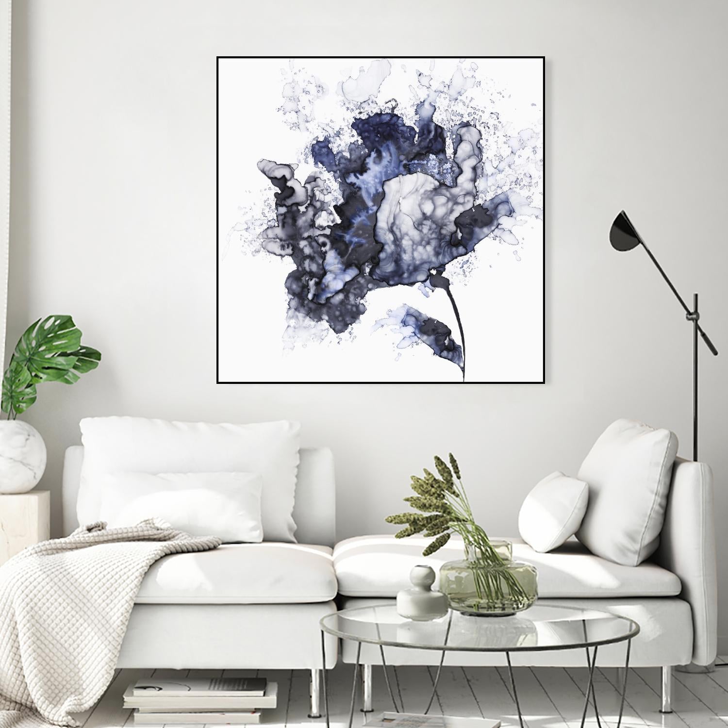 Exploding Leaf by Eva Watts on GIANT ART - white abstract