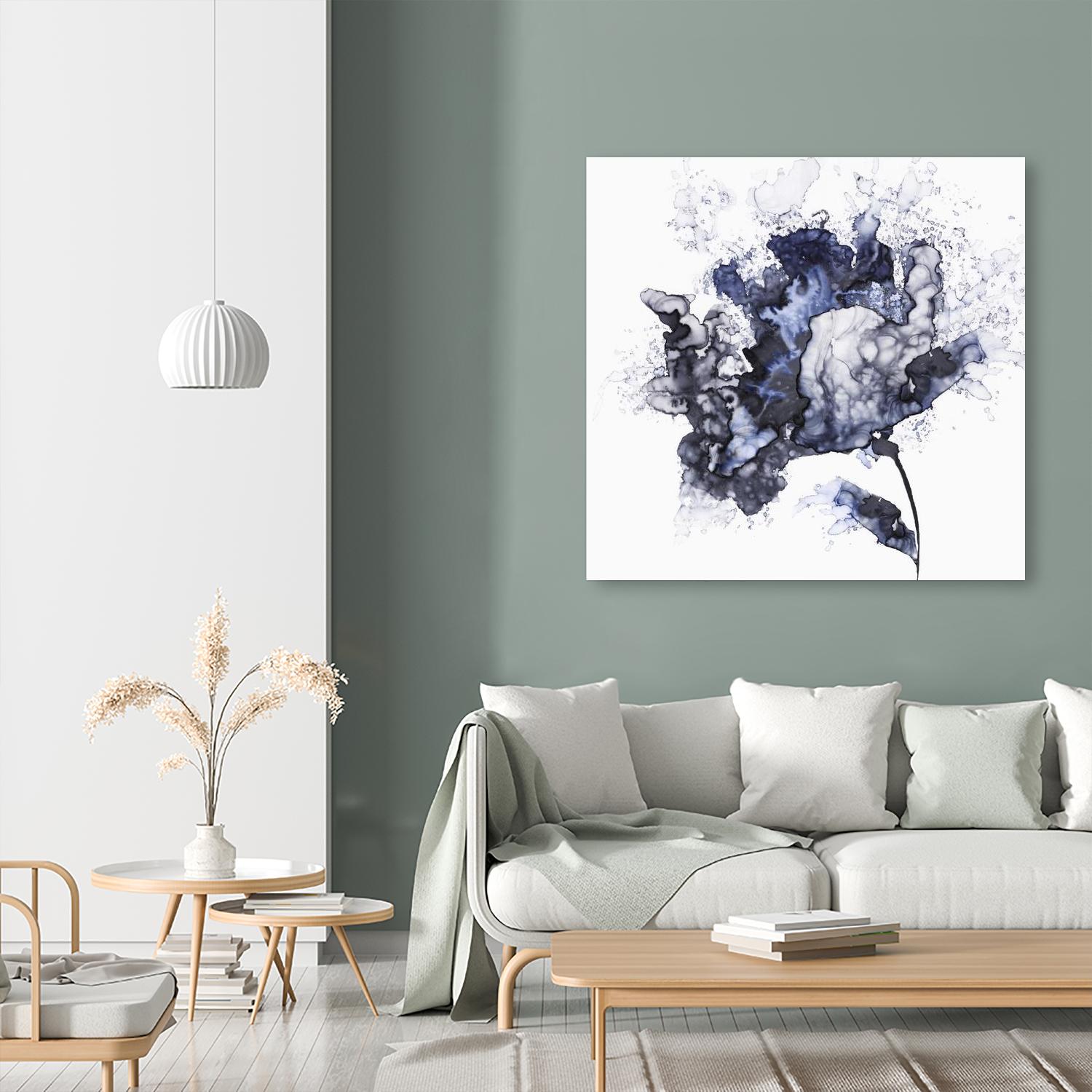 Exploding Leaf by Eva Watts on GIANT ART - white abstract