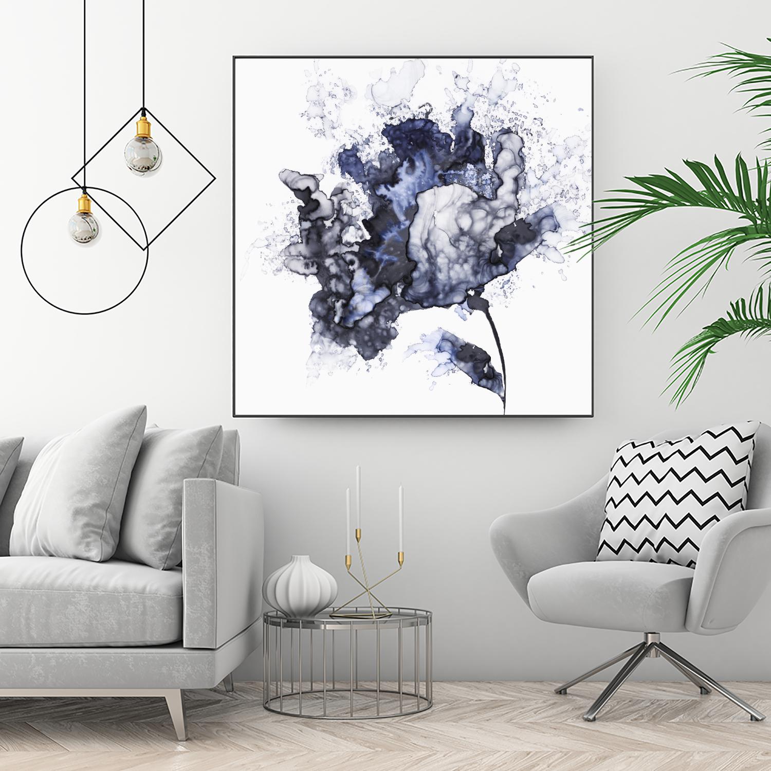 Exploding Leaf by Eva Watts on GIANT ART - white abstract