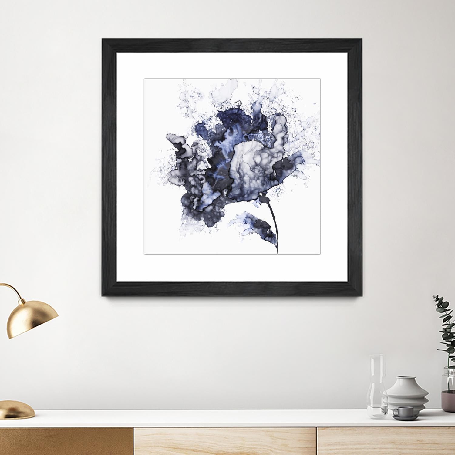 Exploding Leaf by Eva Watts on GIANT ART - white abstract