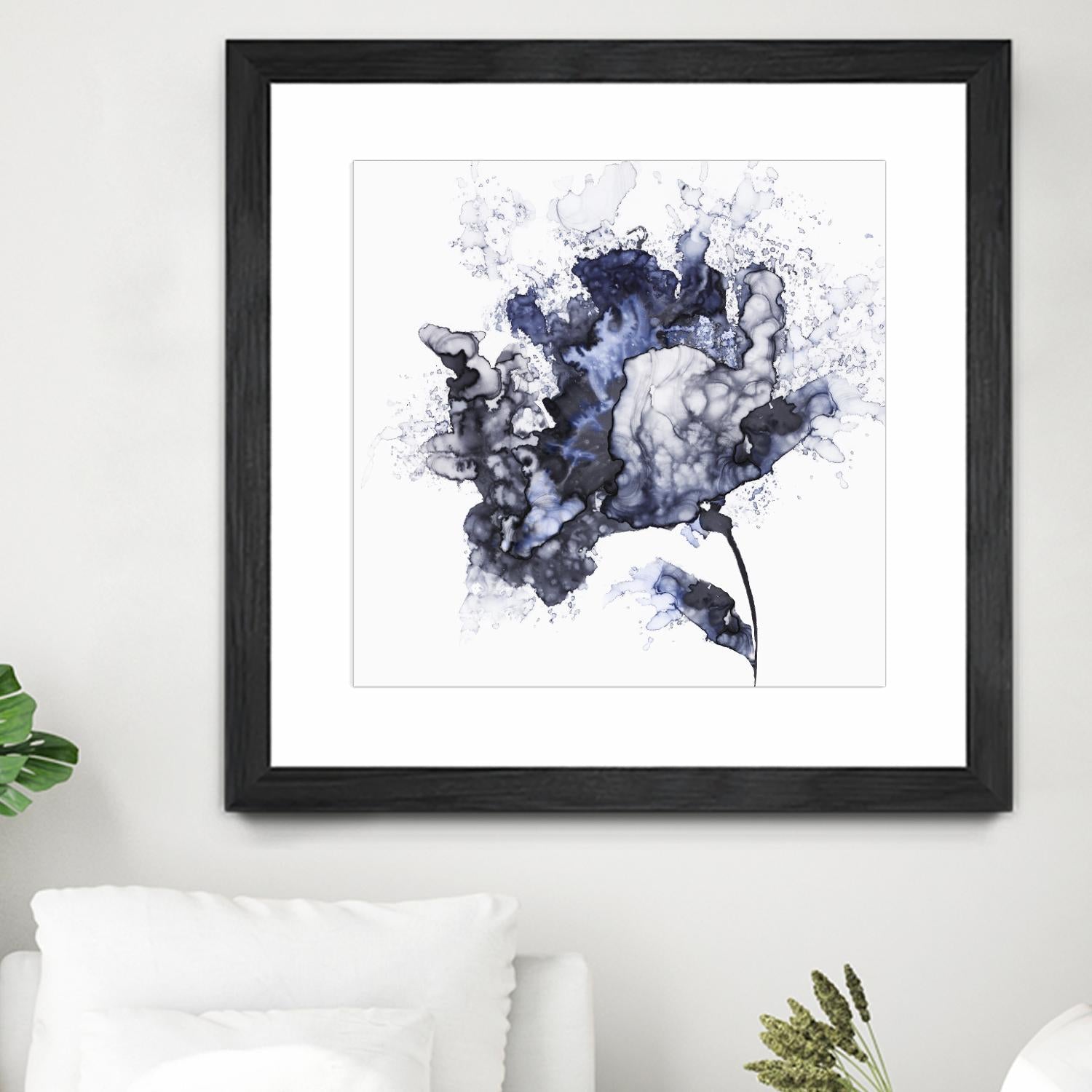 Exploding Leaf by Eva Watts on GIANT ART - white abstract