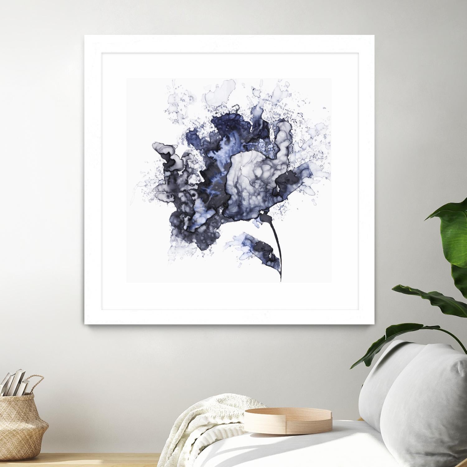 Exploding Leaf by Eva Watts on GIANT ART - white abstract