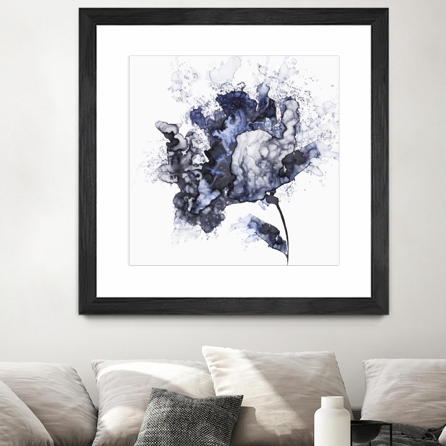 Exploding Leaf by Eva Watts on GIANT ART - white abstract