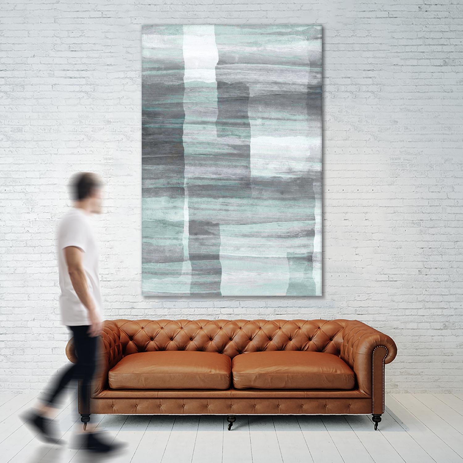 Shades of Grey by Eva Watts on GIANT ART - green abstract