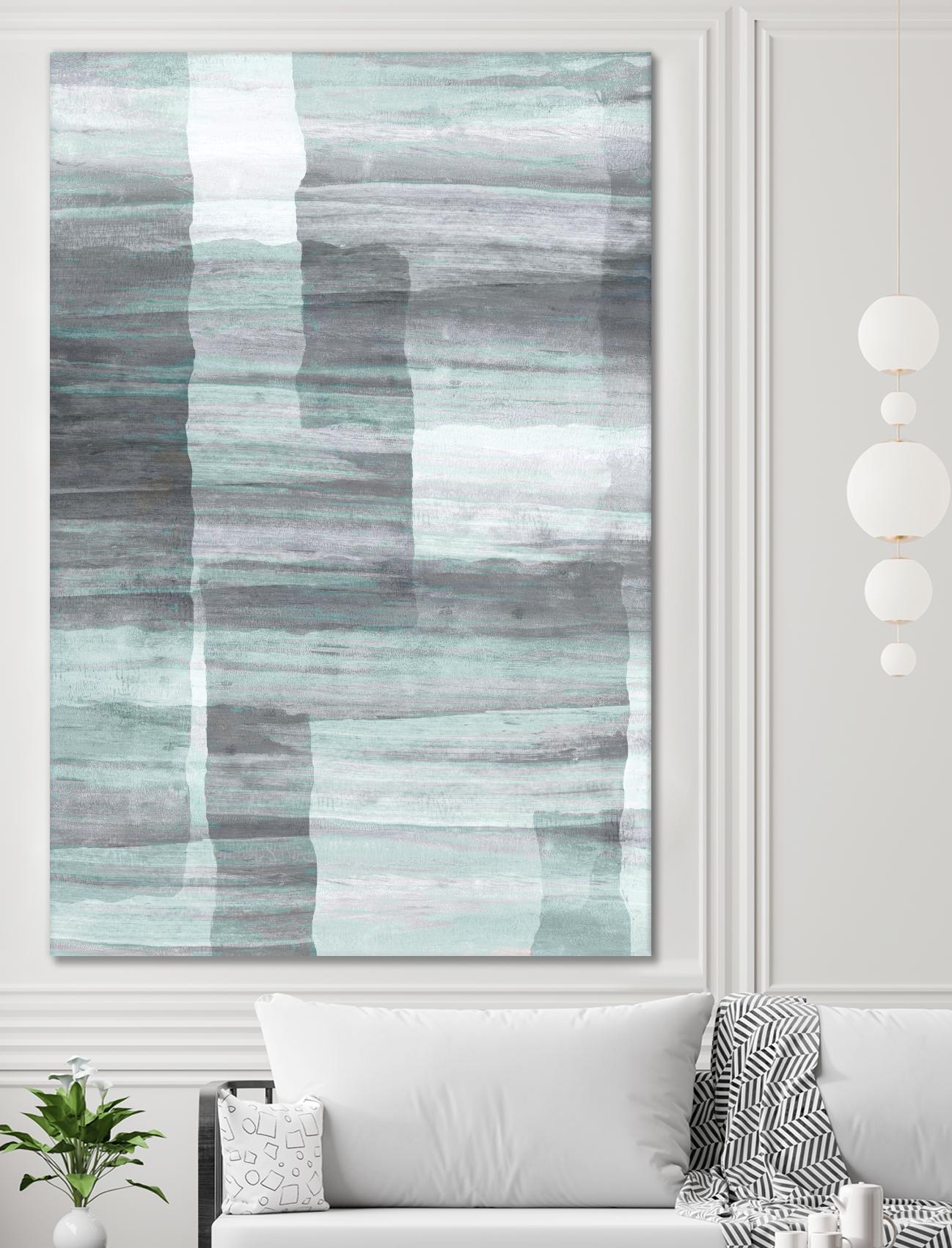 Shades of Grey by Eva Watts on GIANT ART - green abstract