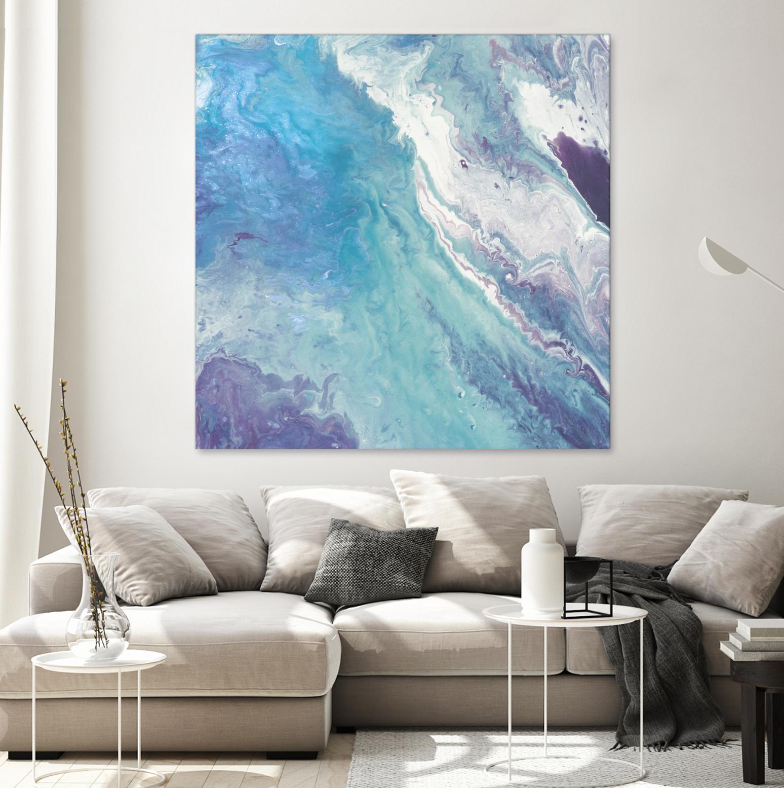 Water From Above II by Eva Watts on GIANT ART - white abstract