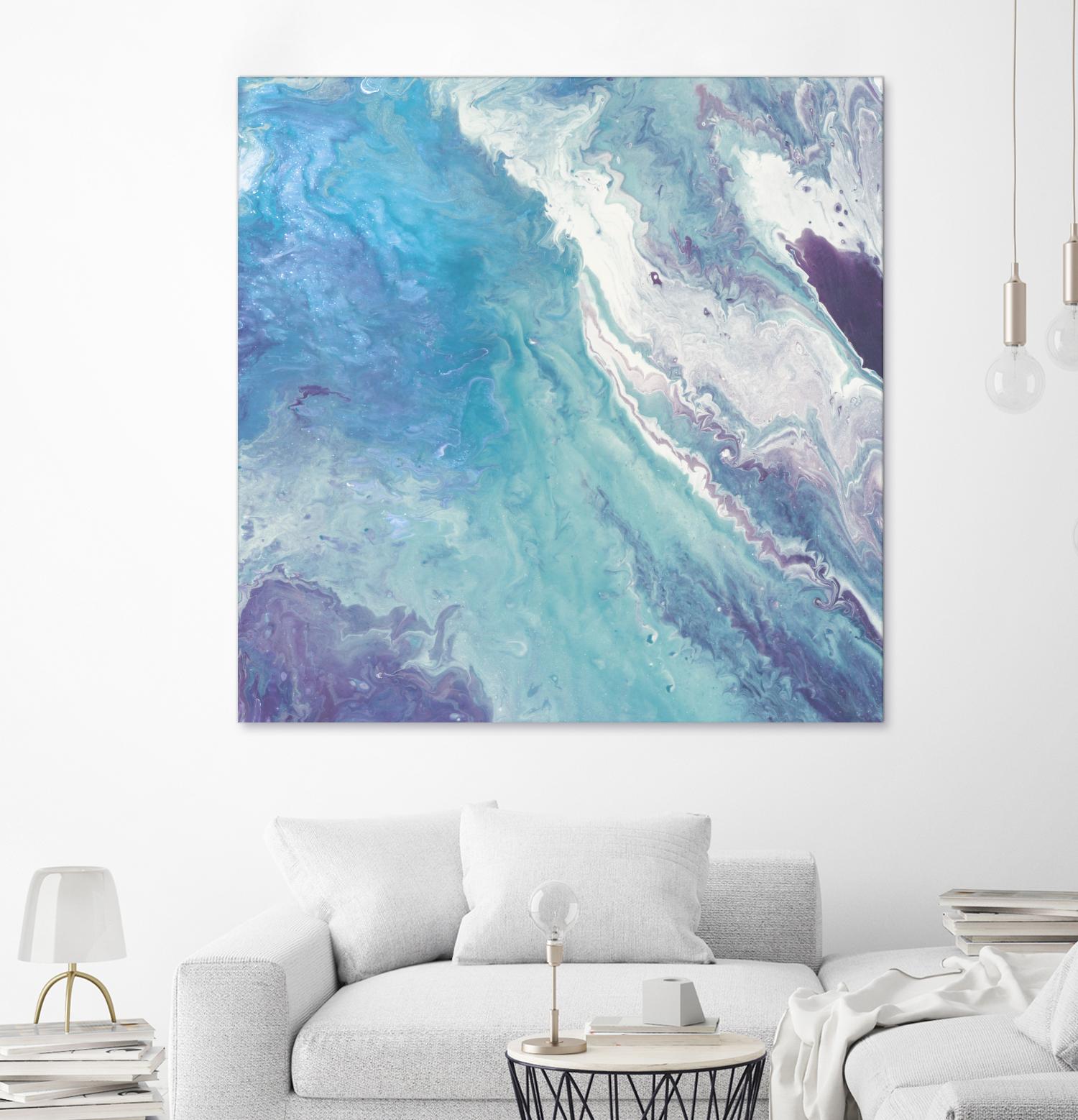 Water From Above II by Eva Watts on GIANT ART - white abstract