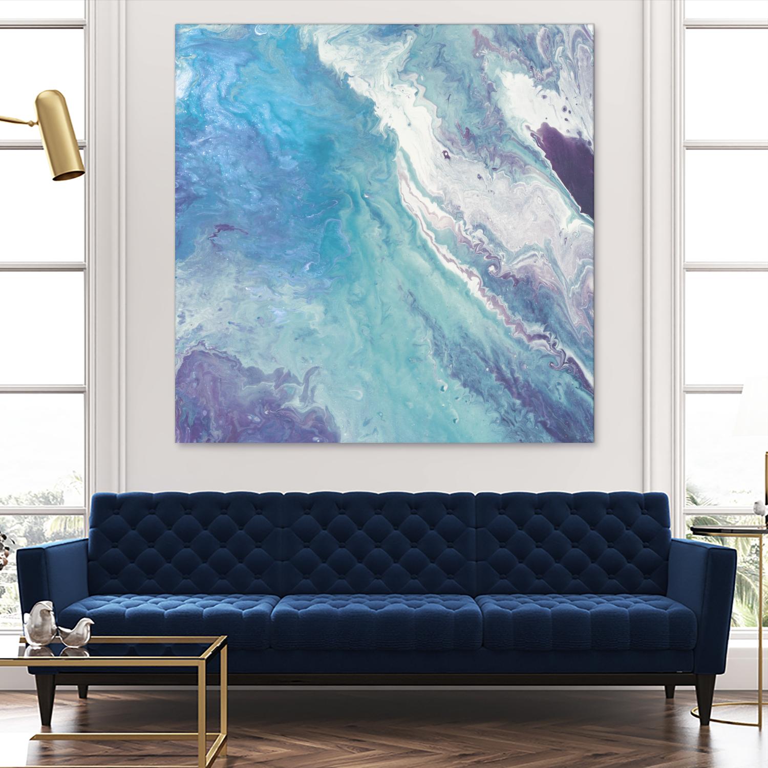 Water From Above II by Eva Watts on GIANT ART - white abstract