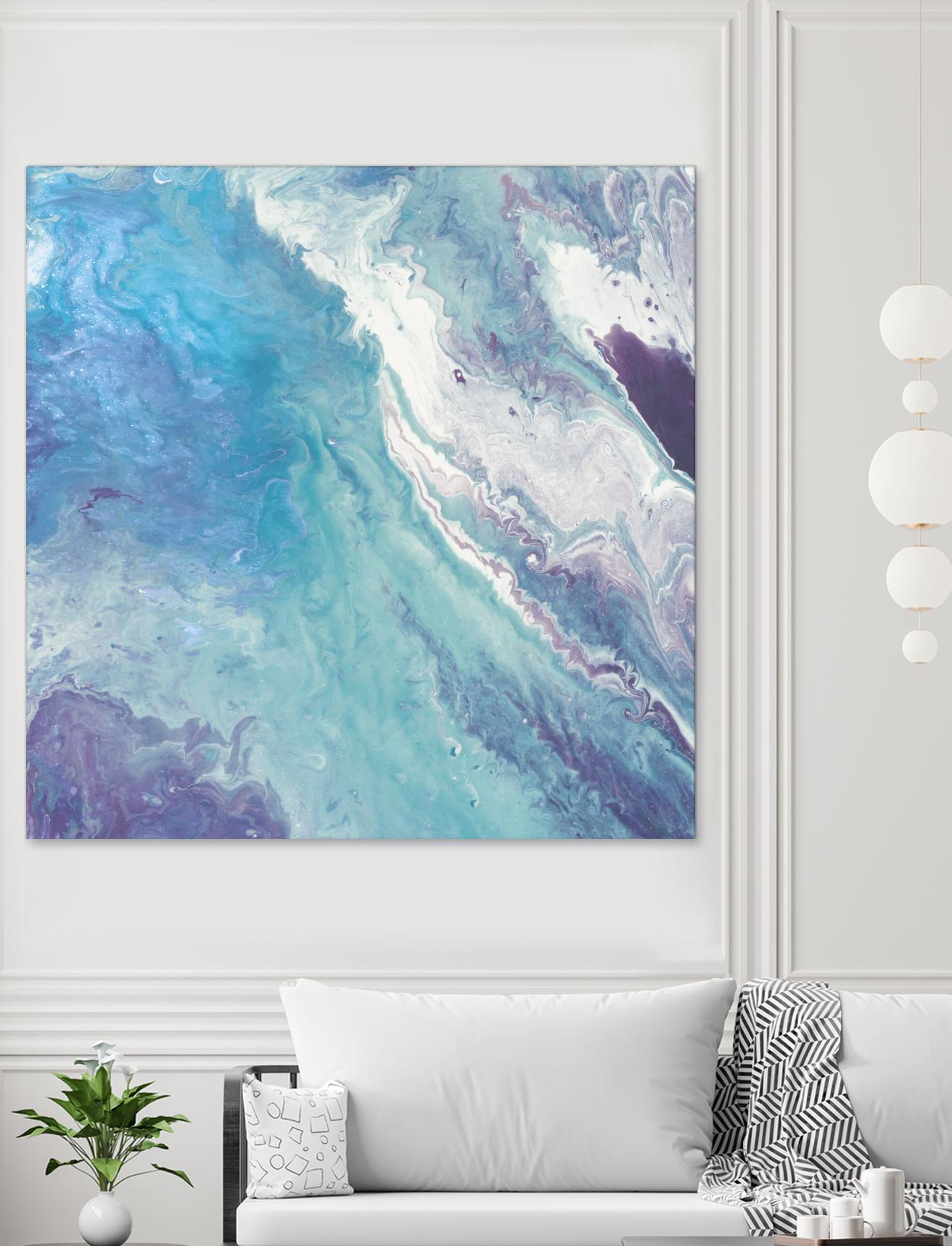 Water From Above II by Eva Watts on GIANT ART - white abstract