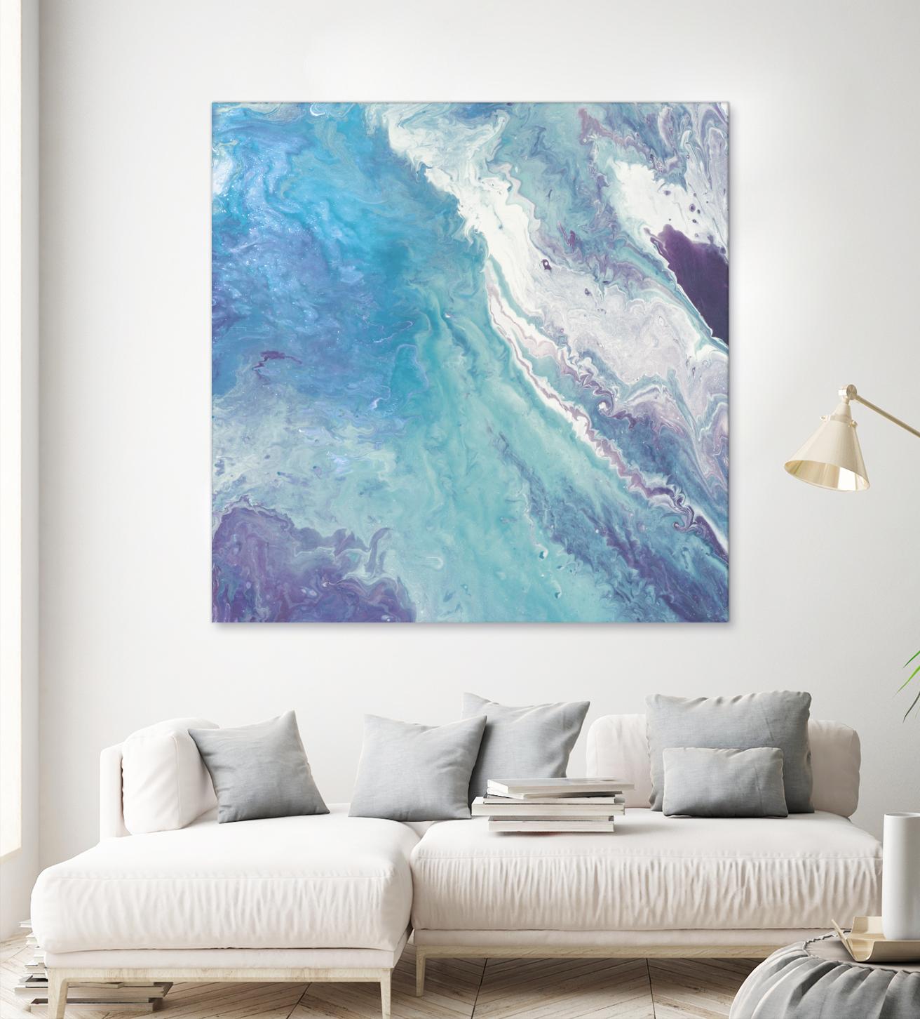 Water From Above II by Eva Watts on GIANT ART - white abstract