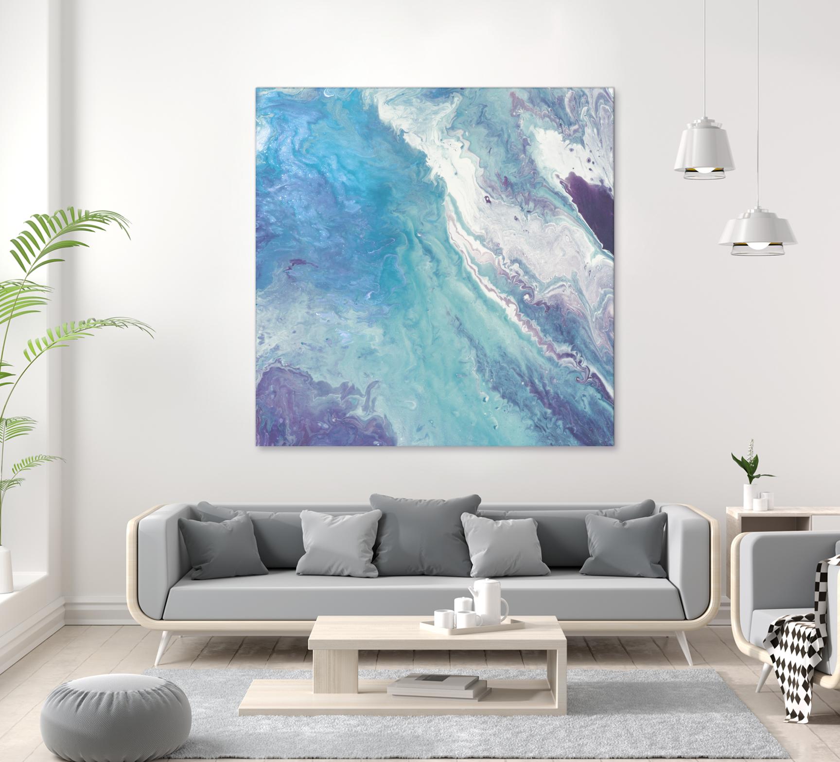 Water From Above II by Eva Watts on GIANT ART - white abstract