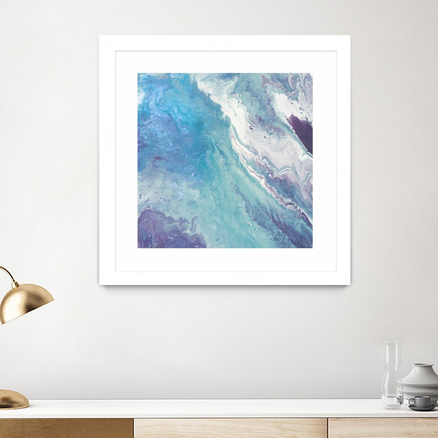 Water From Above II by Eva Watts on GIANT ART - white abstract