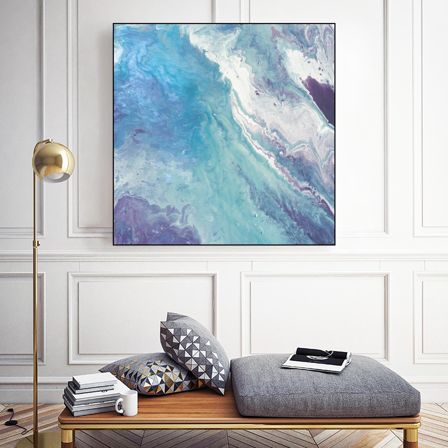 Water From Above II by Eva Watts on GIANT ART - white abstract