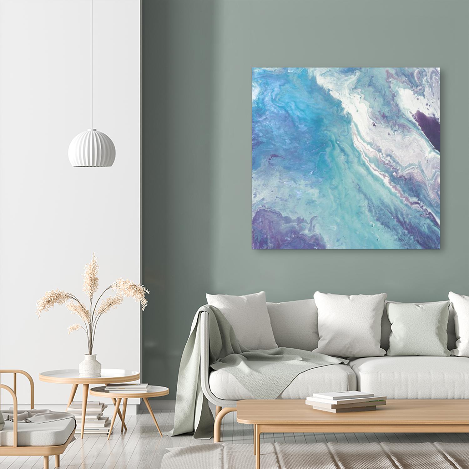 Water From Above II by Eva Watts on GIANT ART - white abstract