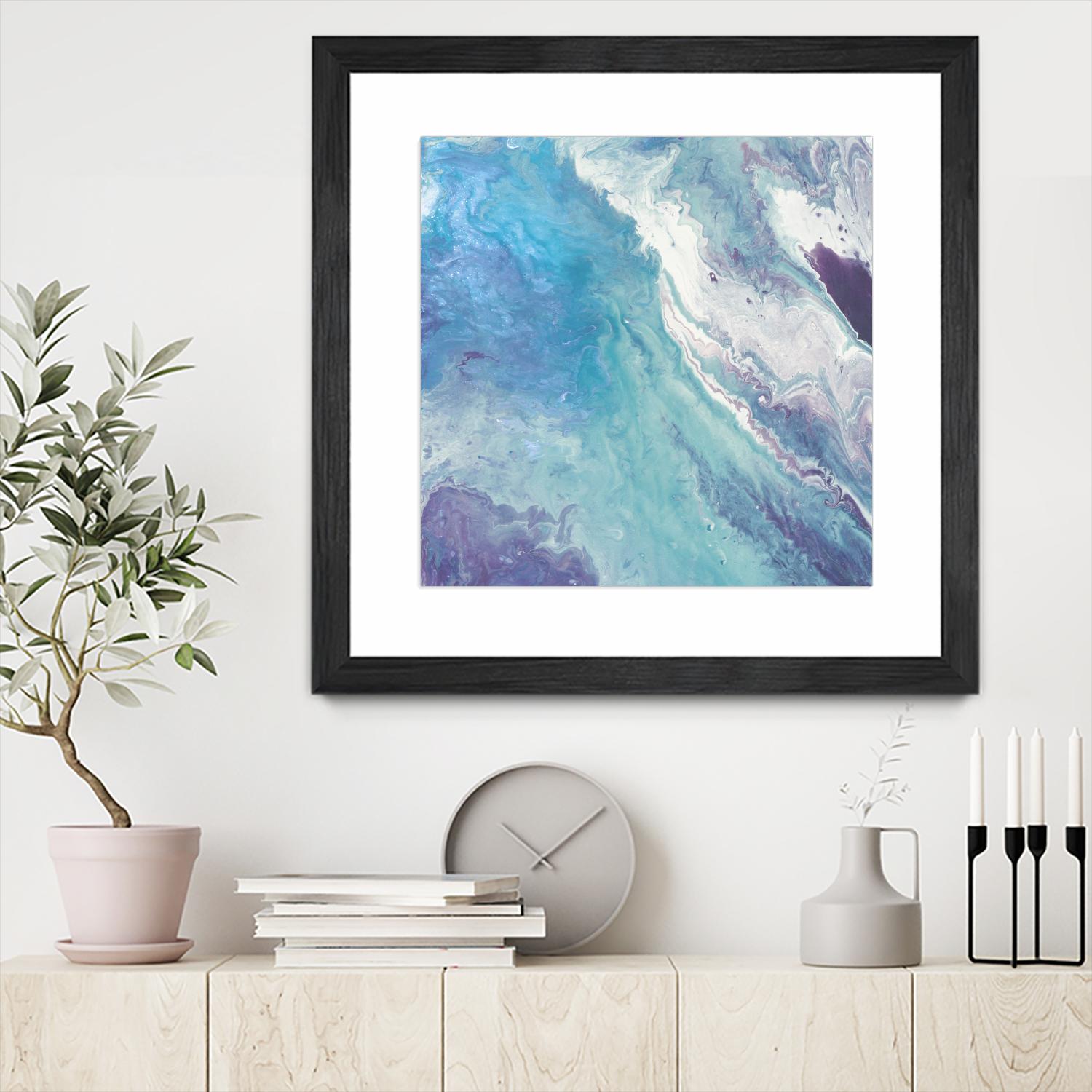 Water From Above II by Eva Watts on GIANT ART - white abstract