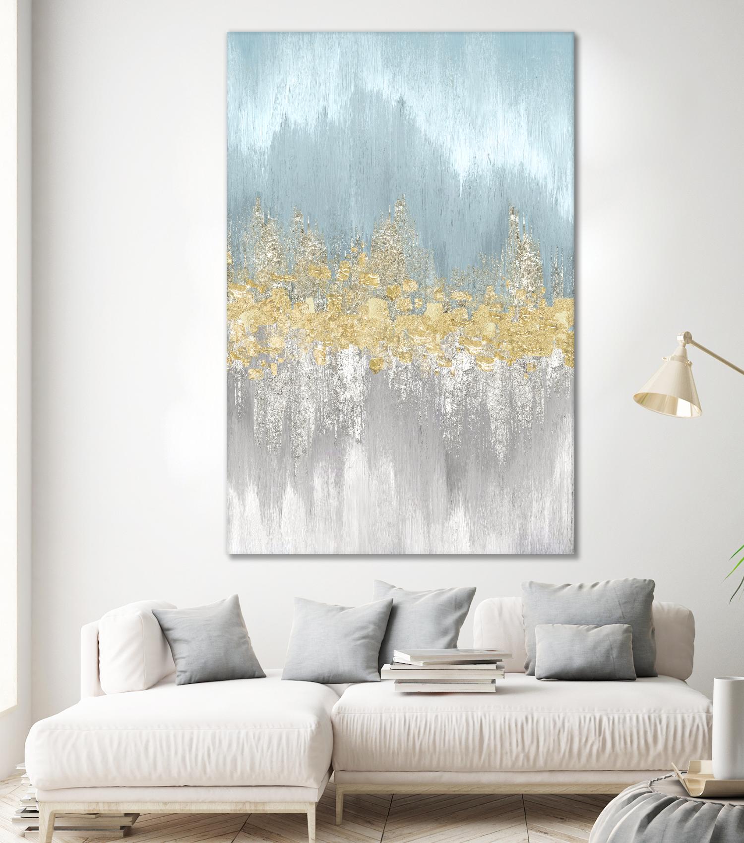 Neutral Wave Lenghts I by Eva Watts on GIANT ART - gold abstract