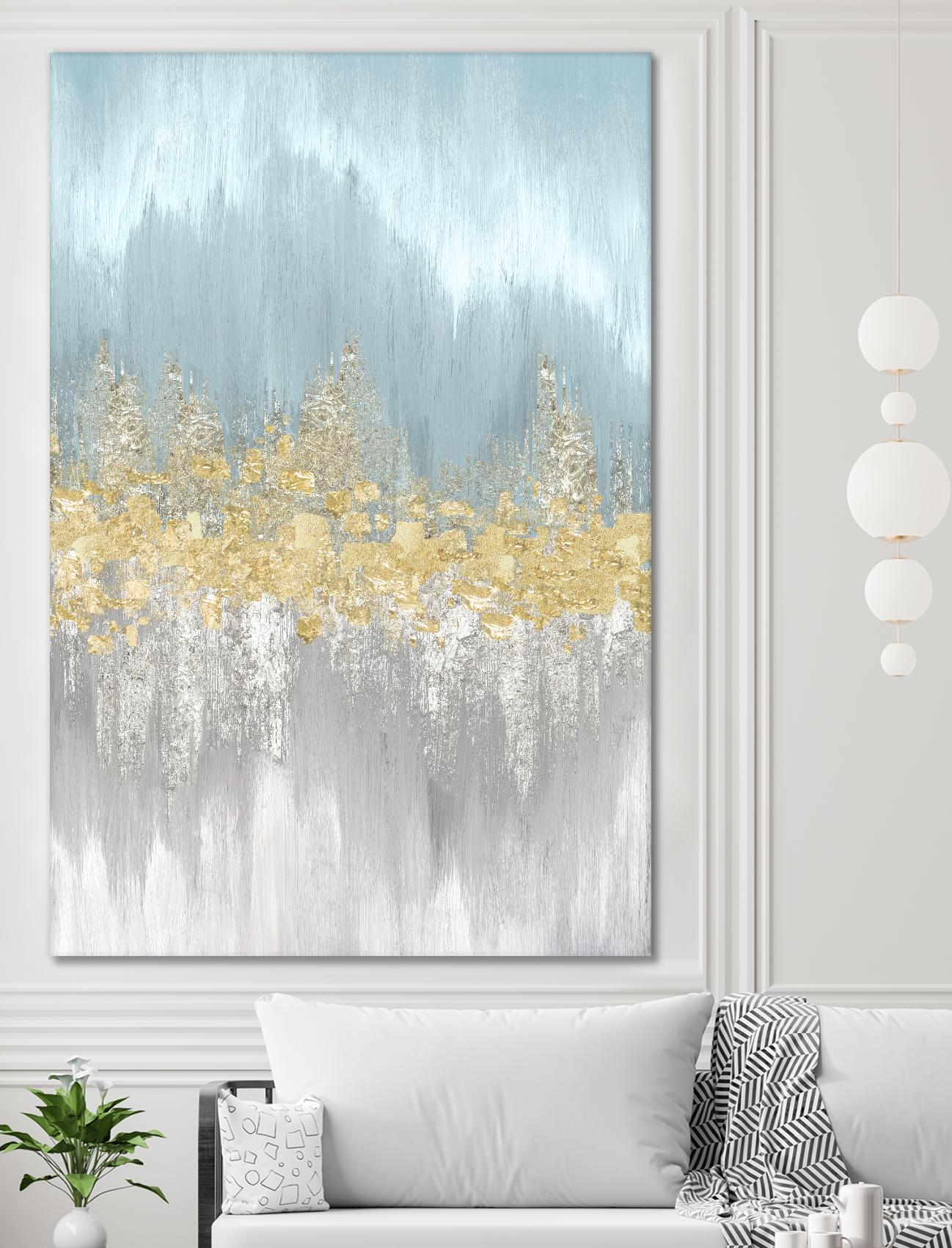 Neutral Wave Lenghts I by Eva Watts on GIANT ART - gold abstract