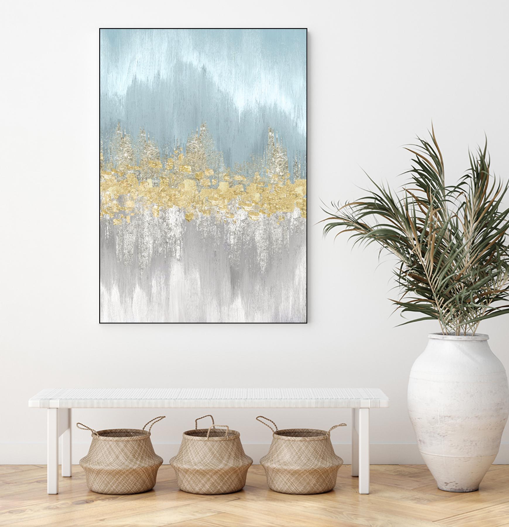 Neutral Wave Lenghts I by Eva Watts on GIANT ART - gold abstract